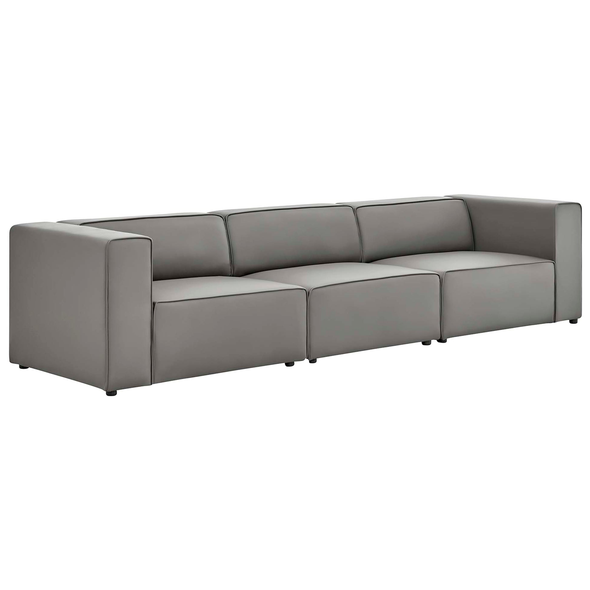 Mingle 3-Piece Vegan Leather Sectional sofá