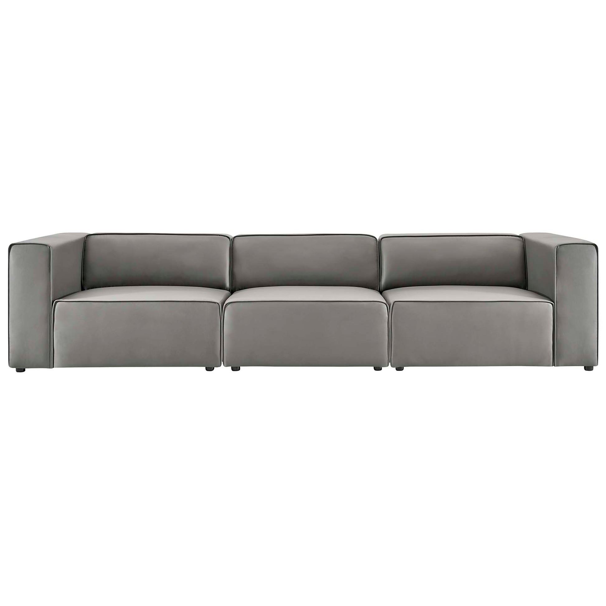 Mingle 3-Piece Vegan Leather Sectional sofá