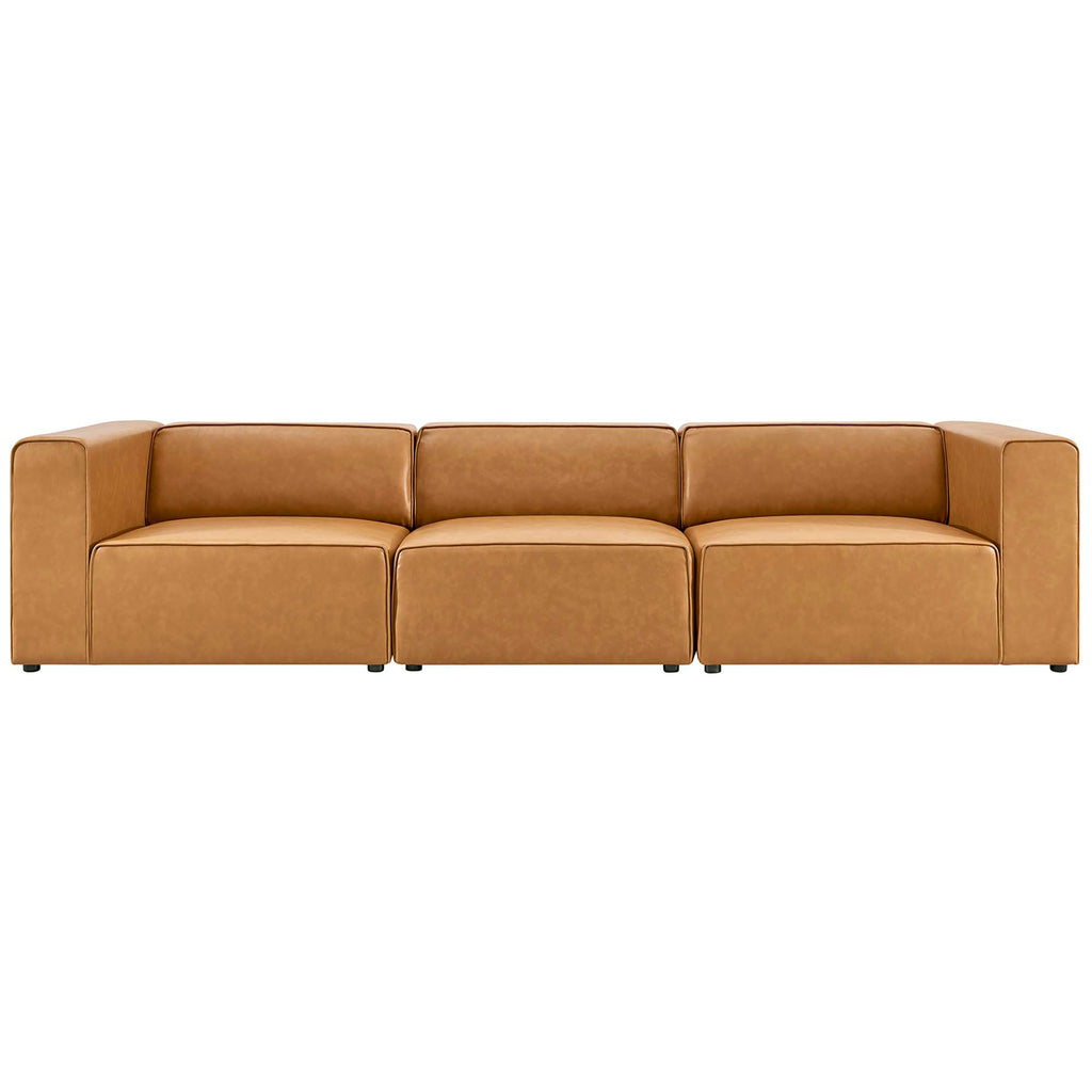 Mingle 3-Piece Vegan Leather Sectional sofá