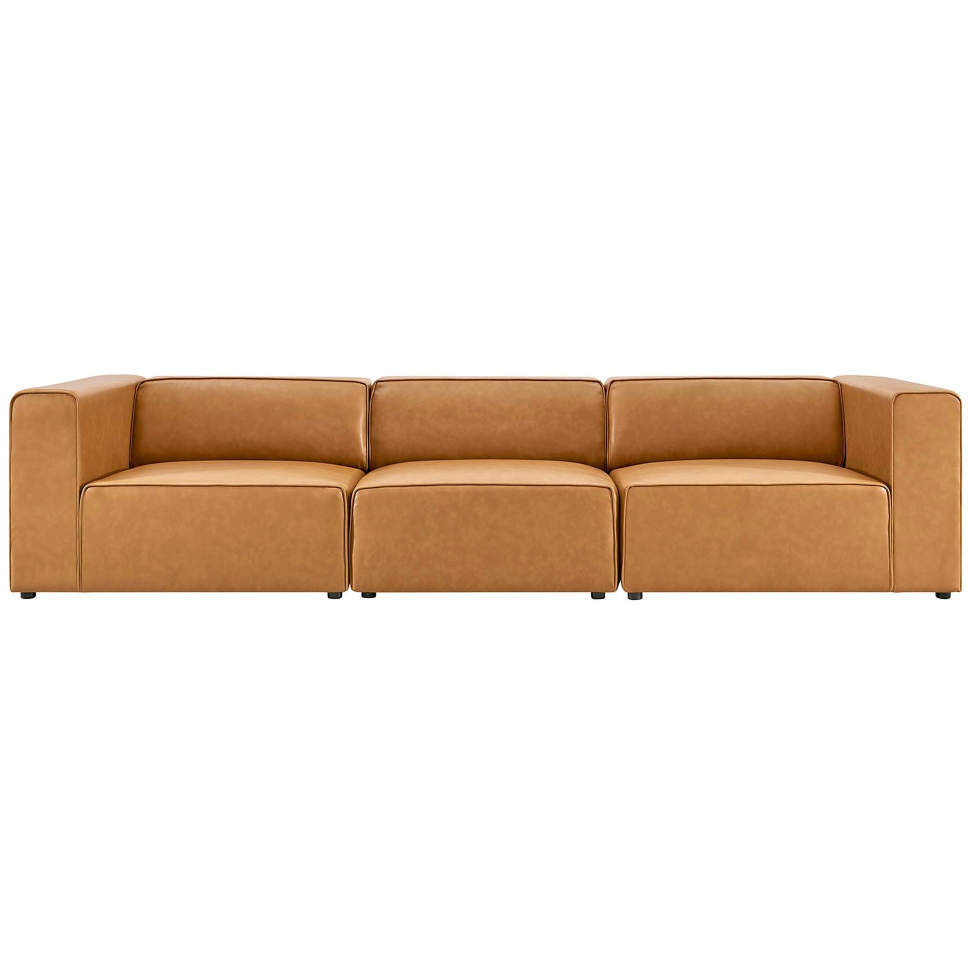 Mingle 3-Piece Vegan Leather Sectional sofá