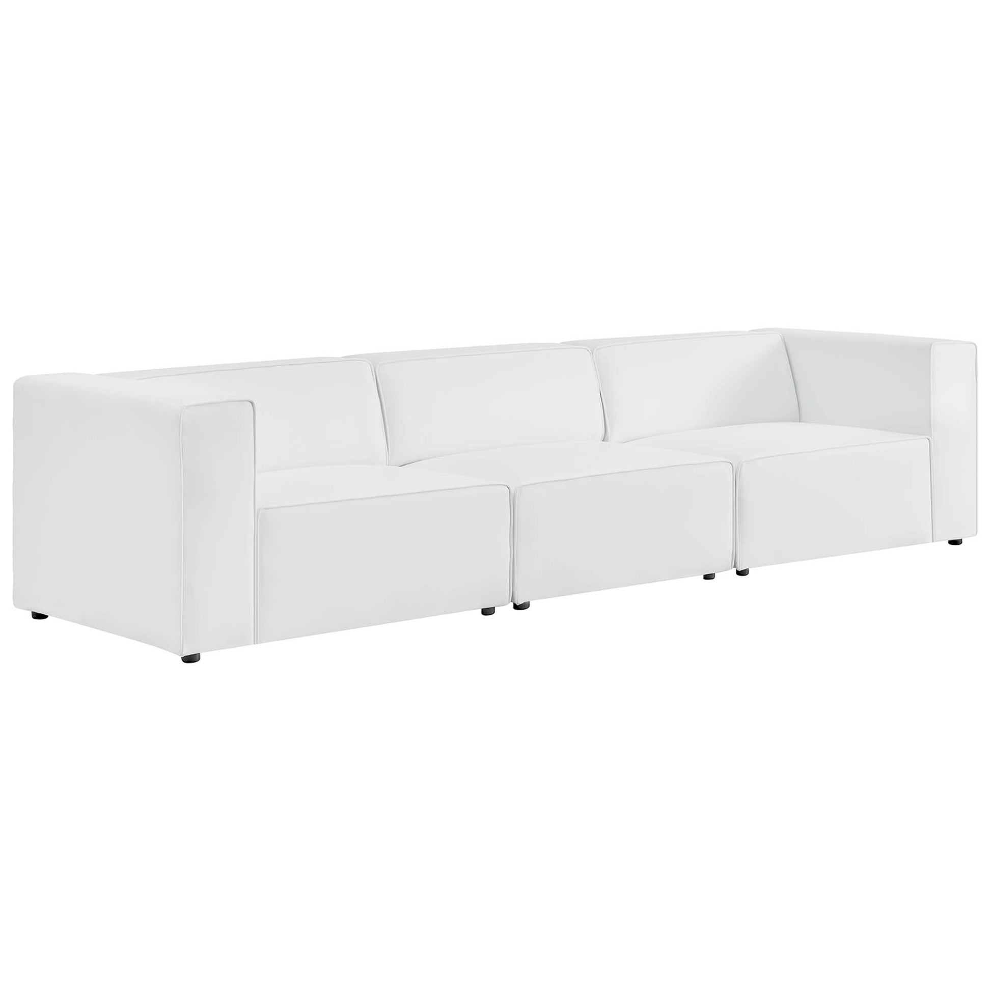 Mingle 3-Piece Vegan Leather Sectional sofá