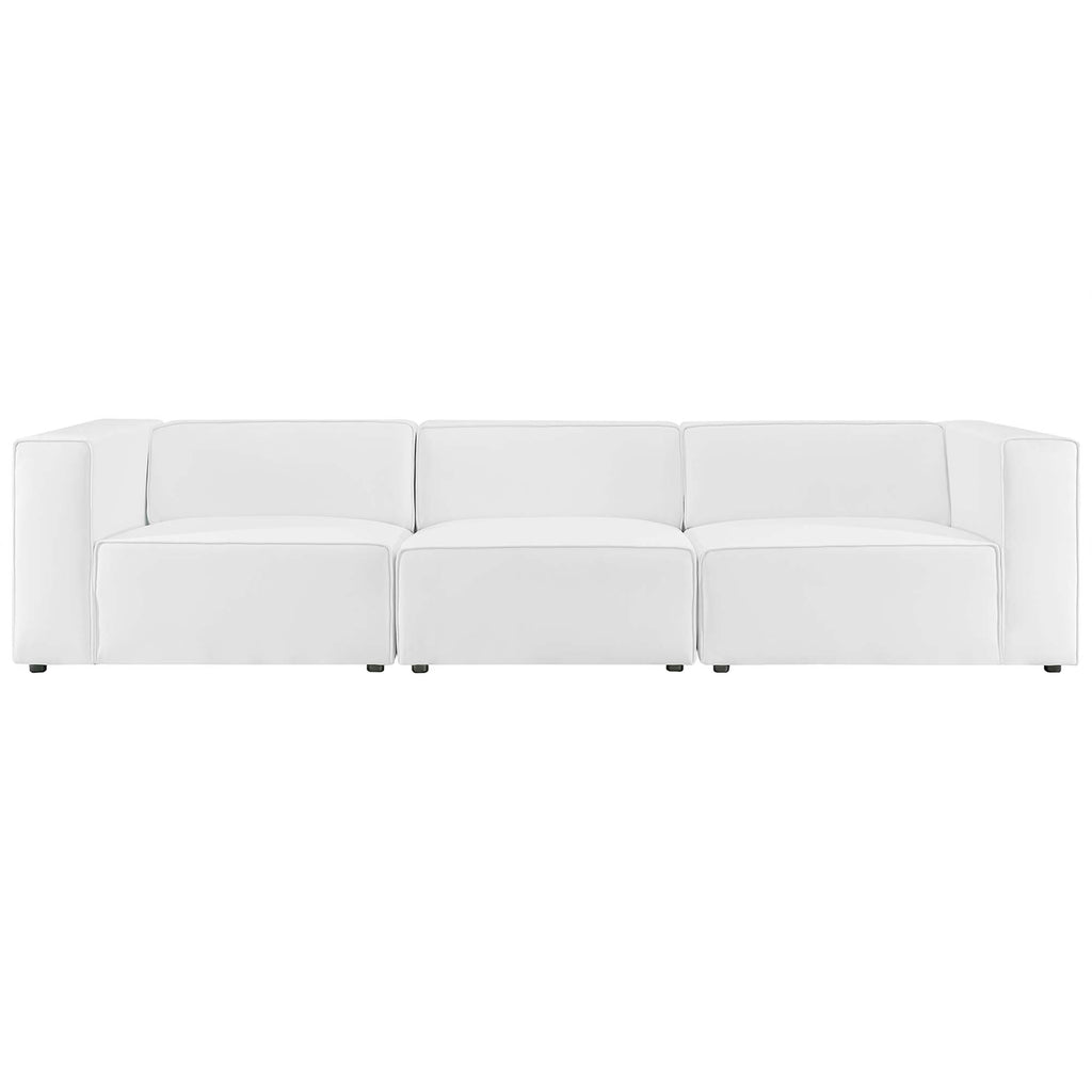 Mingle 3-Piece Vegan Leather Sectional sofá