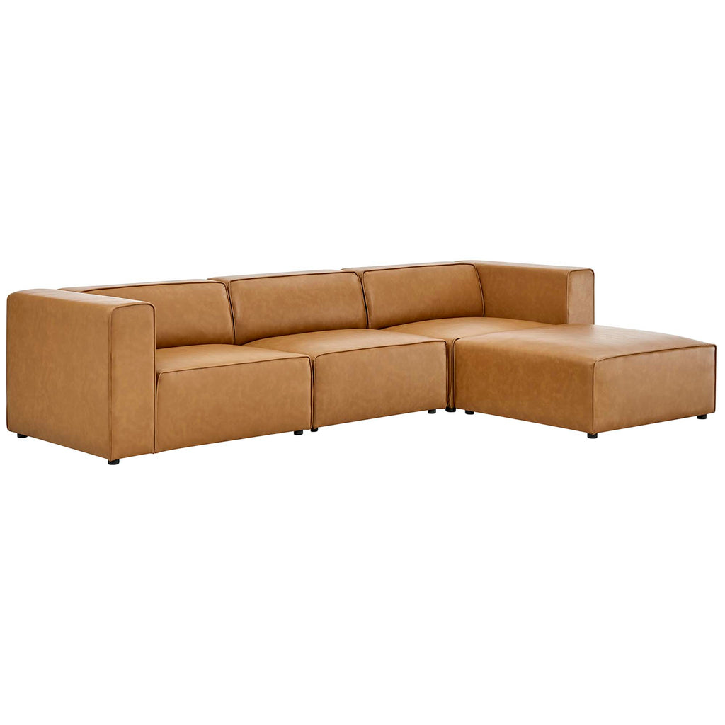 Mingle Vegan Leather sofá and Ottoman Set