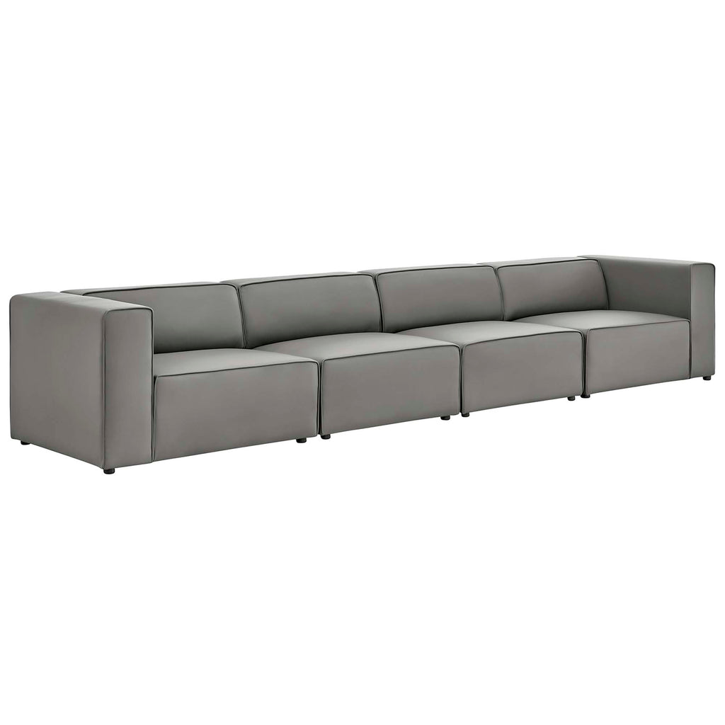 Mingle 4-Piece Vegan Leather Sectional sofá
