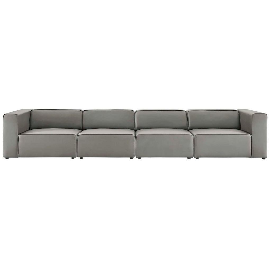 Mingle 4-Piece Vegan Leather Sectional sofá