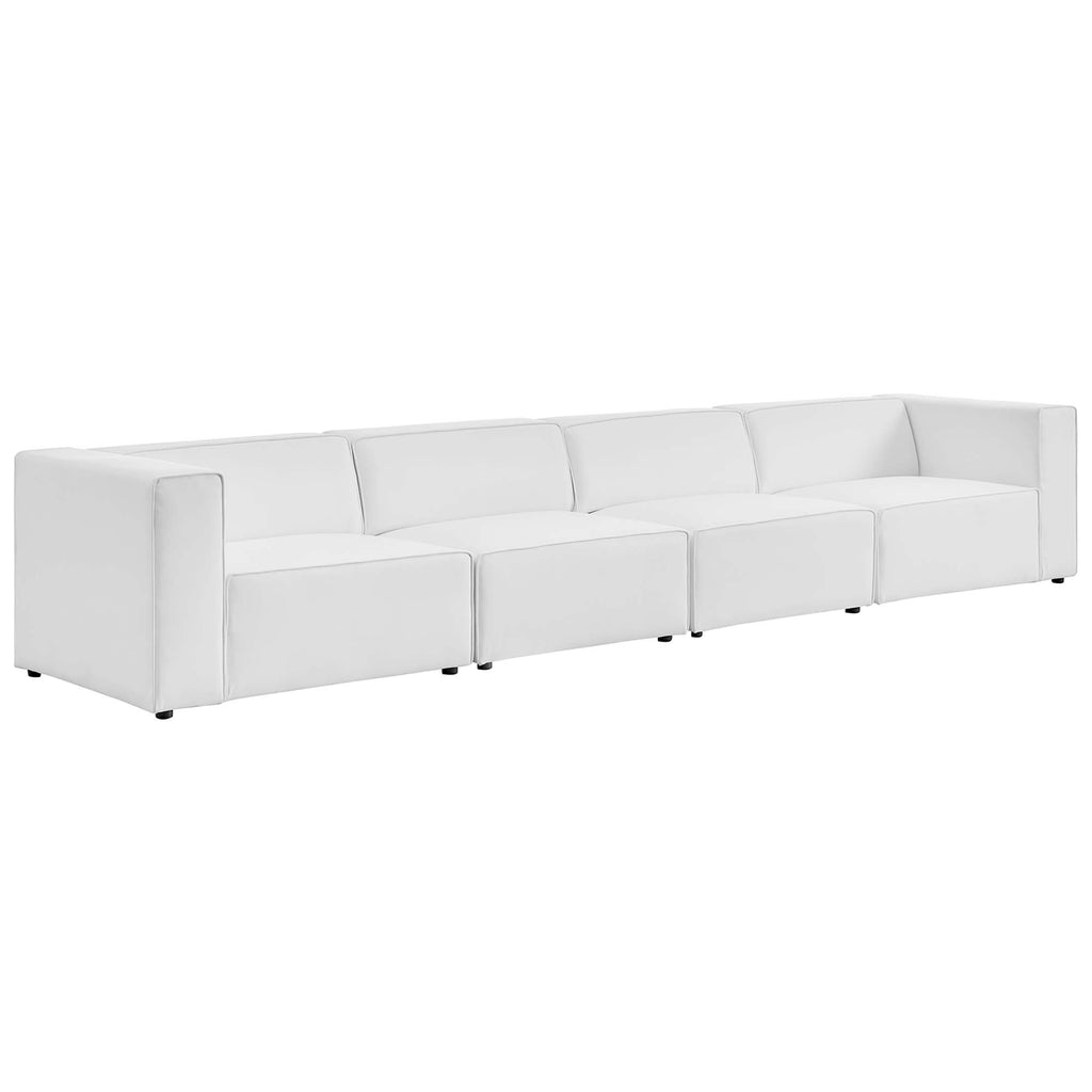 Mingle 4-Piece Vegan Leather Sectional sofá