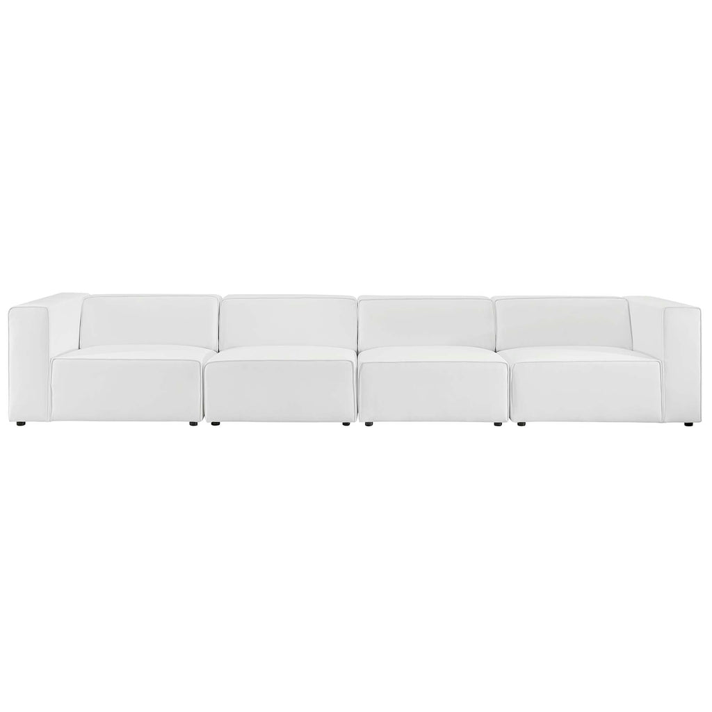 Mingle 4-Piece Vegan Leather Sectional sofá