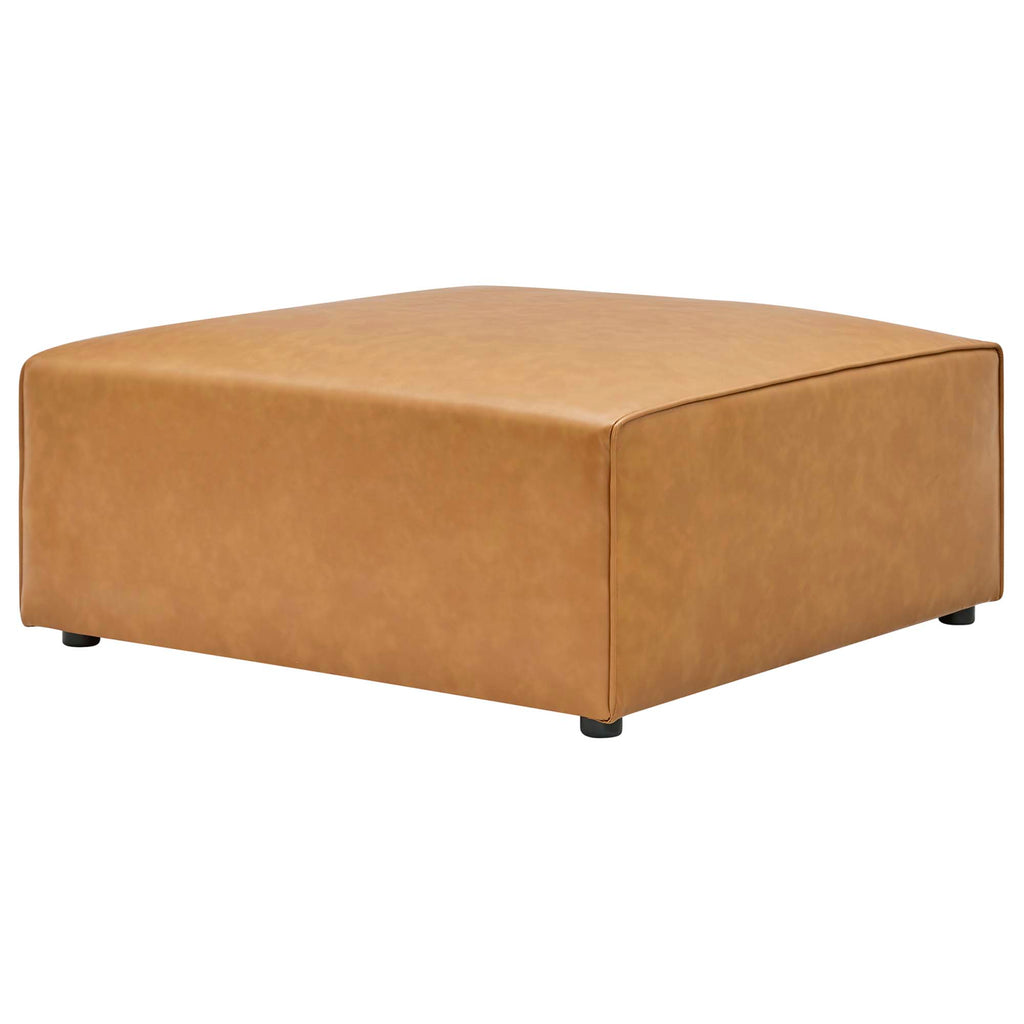 Mingle 4-Piece Vegan Leather sofá and 2 Ottomans Set