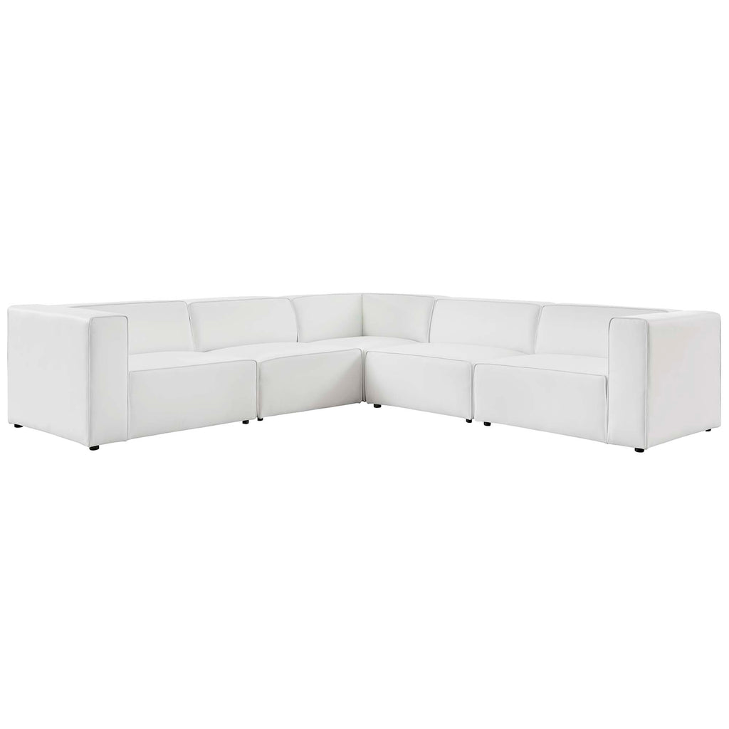 Mingle 5-Piece Vegan Leather Sectional sofá