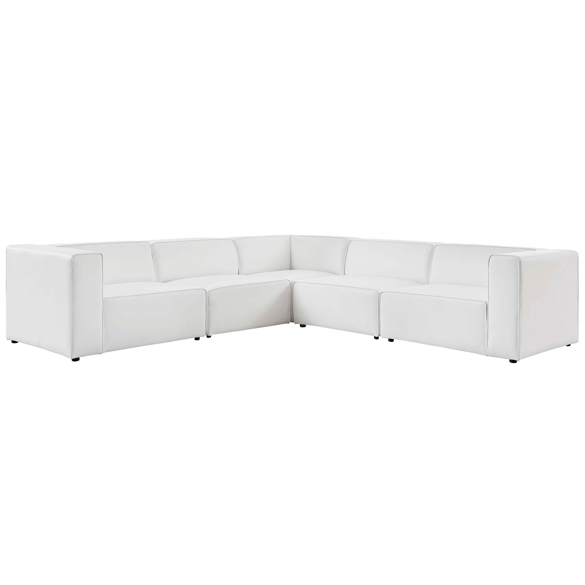 Mingle 5-Piece Vegan Leather Sectional sofá
