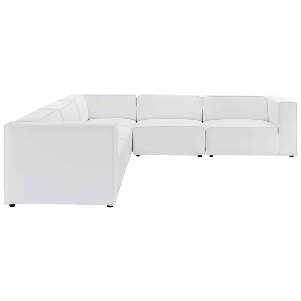 Mingle 5-Piece Vegan Leather Sectional sofá