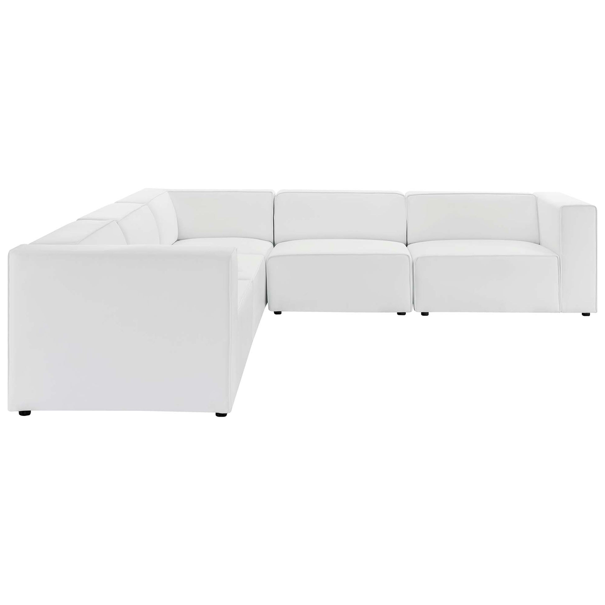 Mingle 5-Piece Vegan Leather Sectional sofá