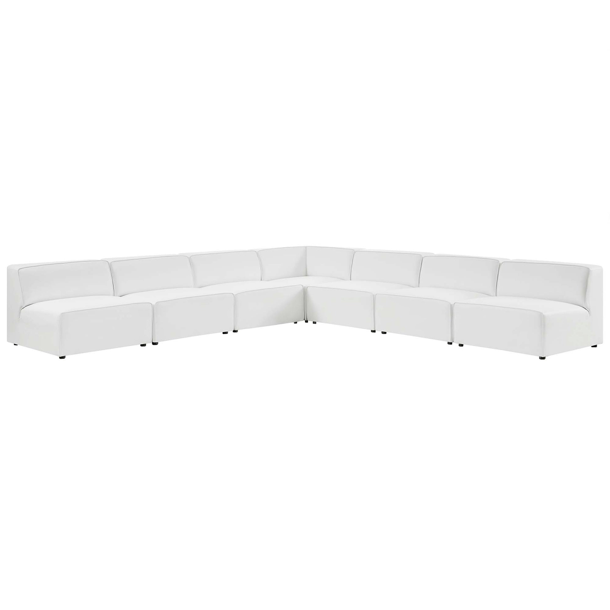 Mingle 7-Piece Vegan Leather Sectional sofá