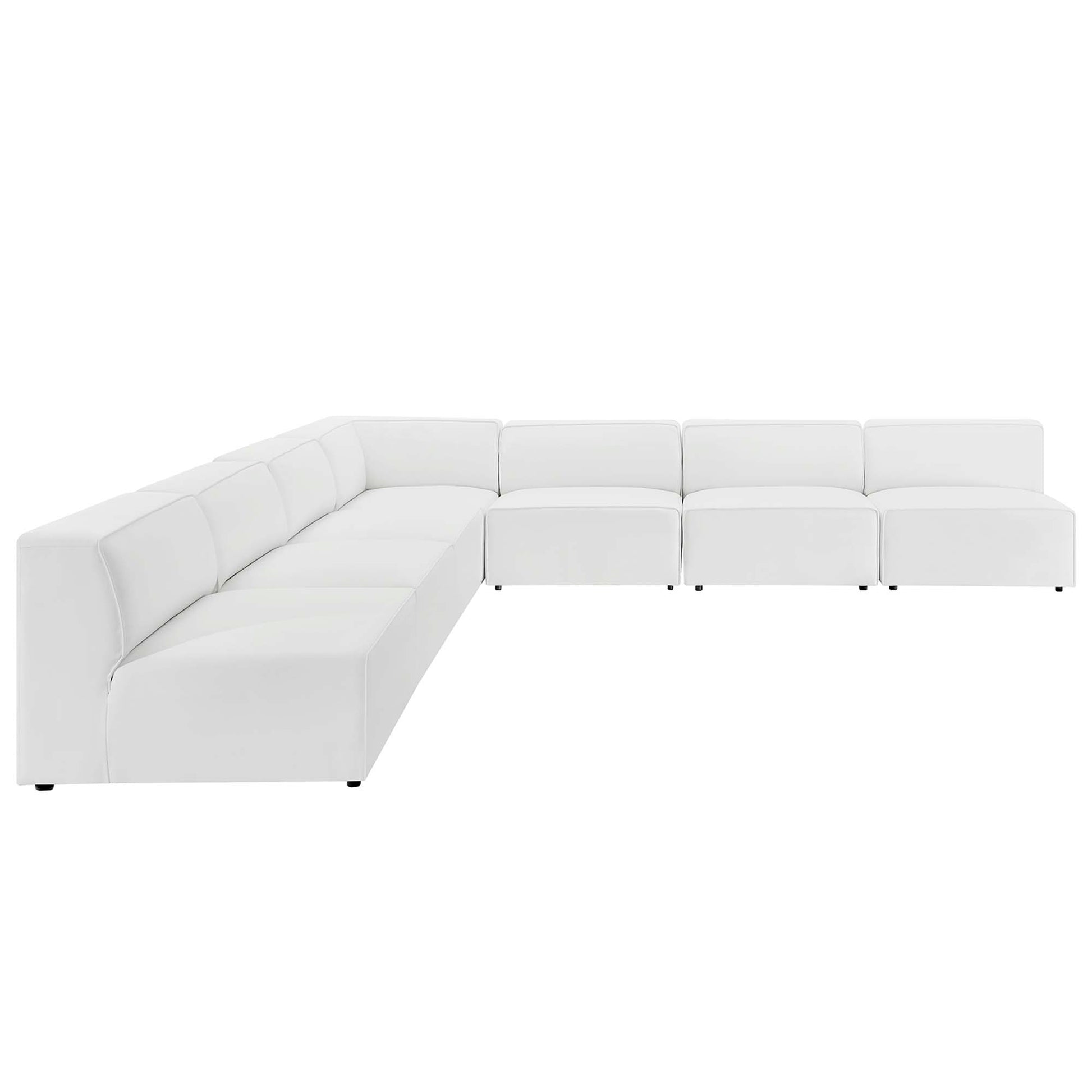 Mingle 7-Piece Vegan Leather Sectional sofá