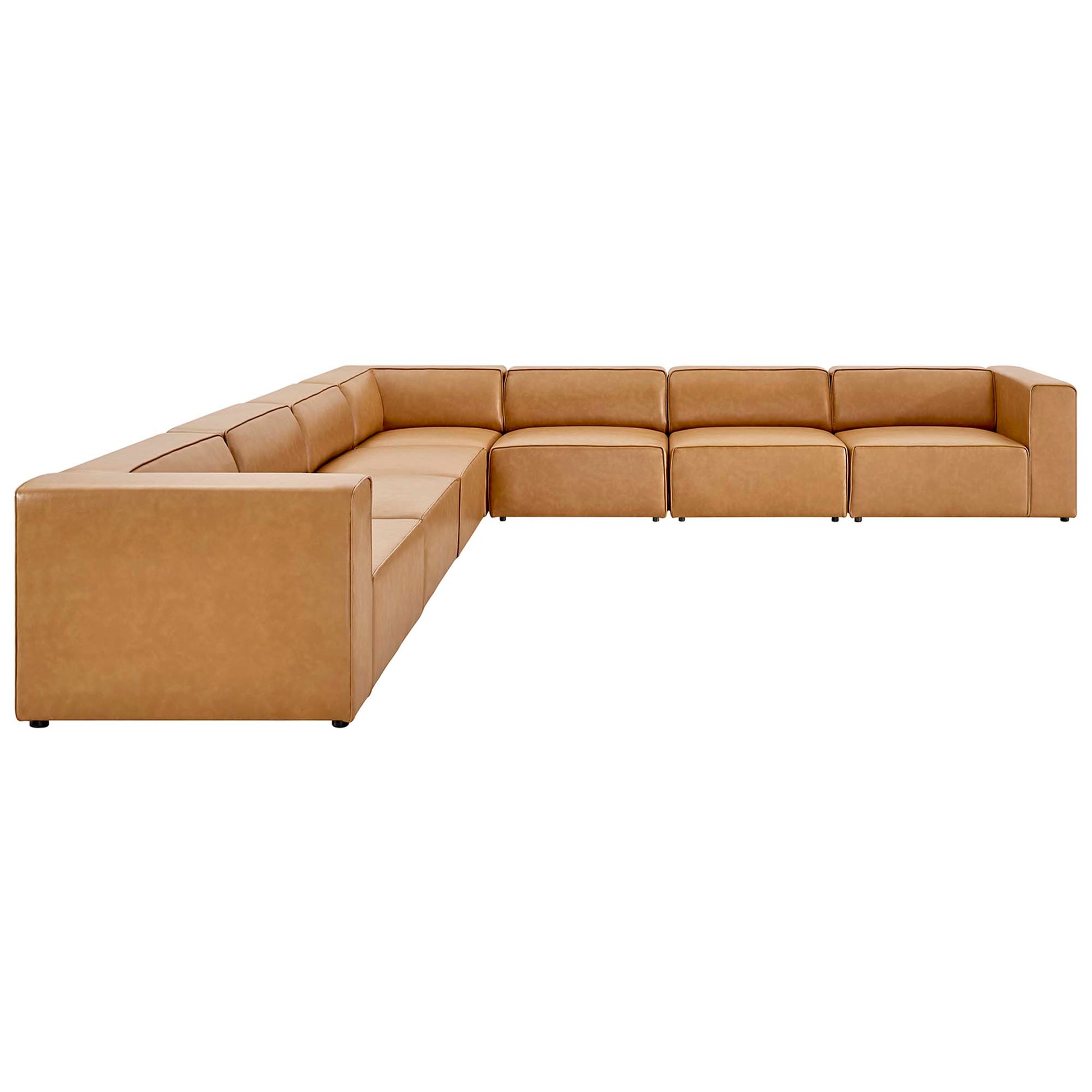 Mingle 7-Piece Vegan Leather Sectional sofá