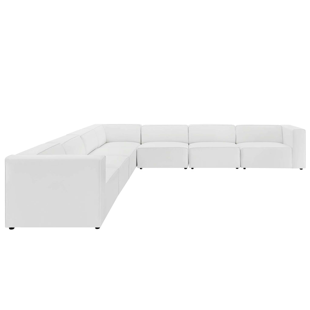 Mingle 7-Piece Vegan Leather Sectional sofá