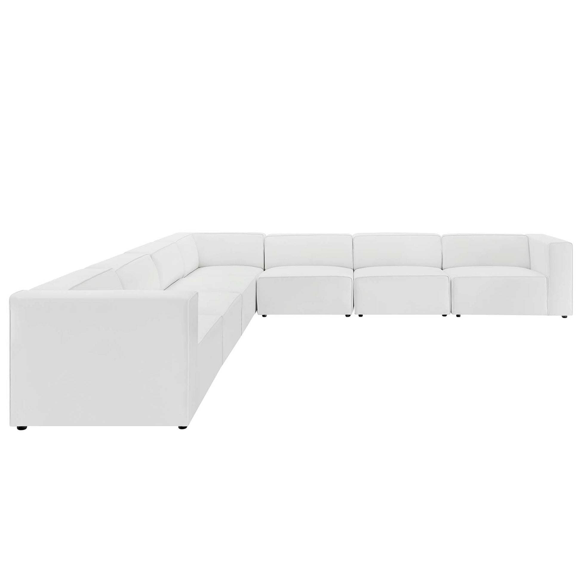 Mingle 7-Piece Vegan Leather Sectional sofá