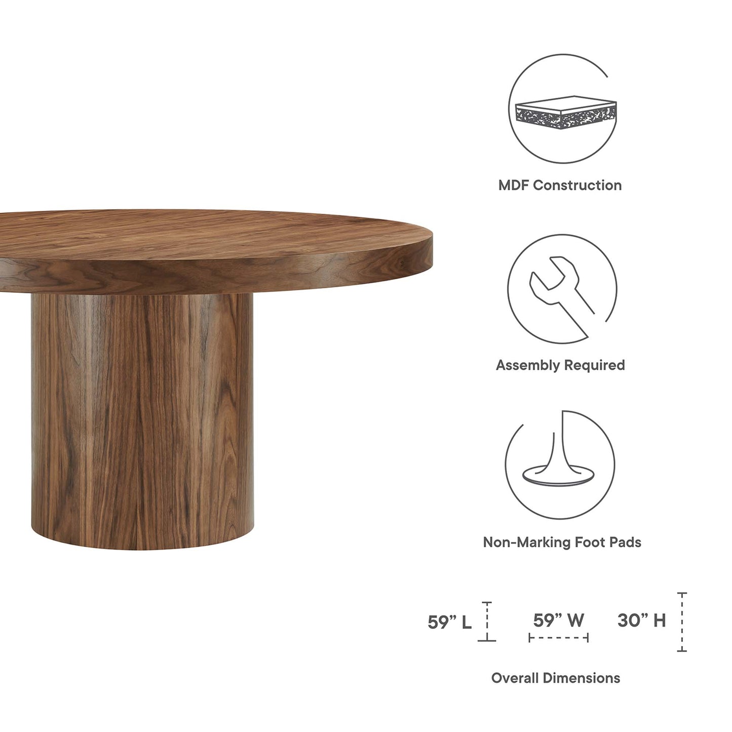 Gratify 60" Mesa de Comedor