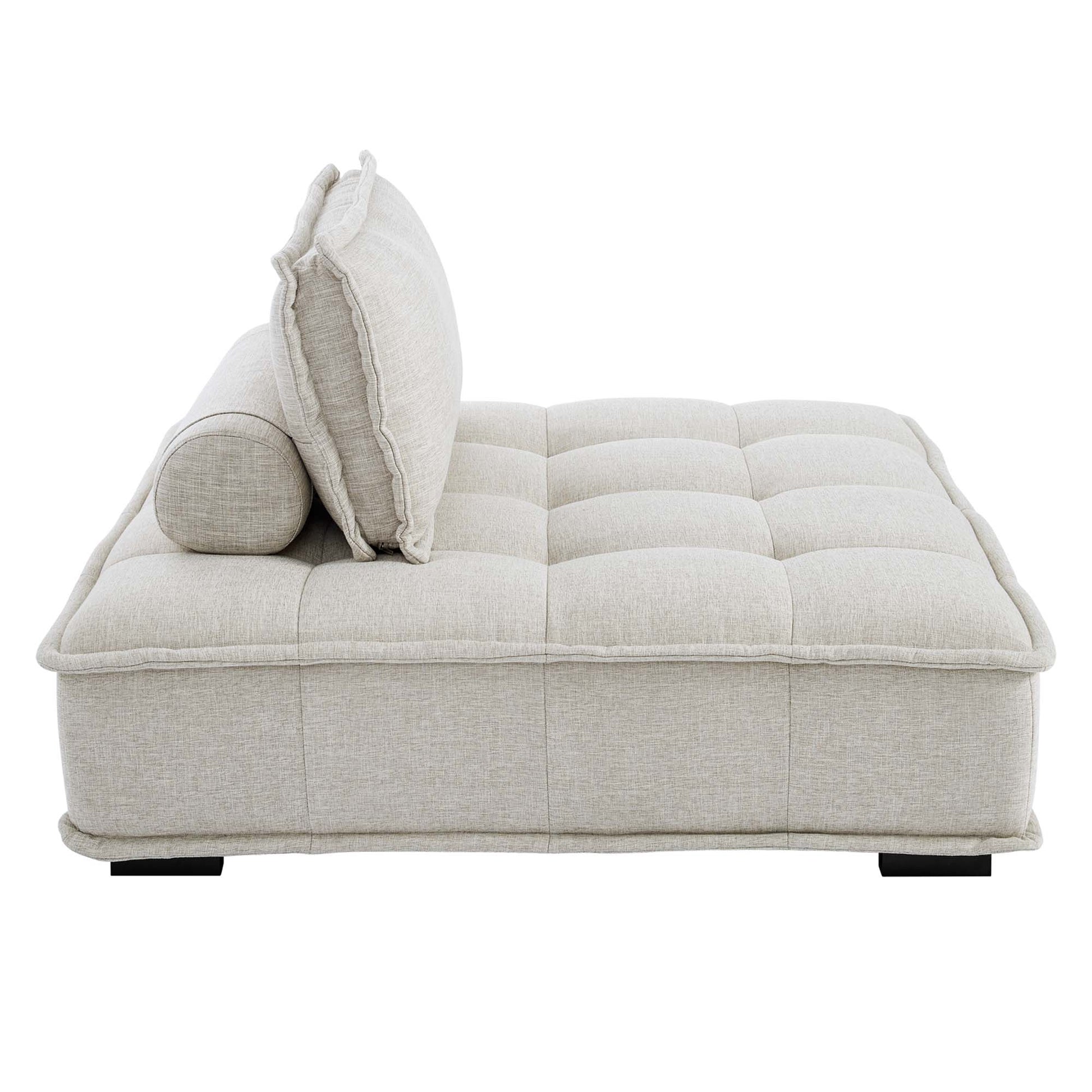 Saunter 4-Piece Tufted Fabric Sectional sofá