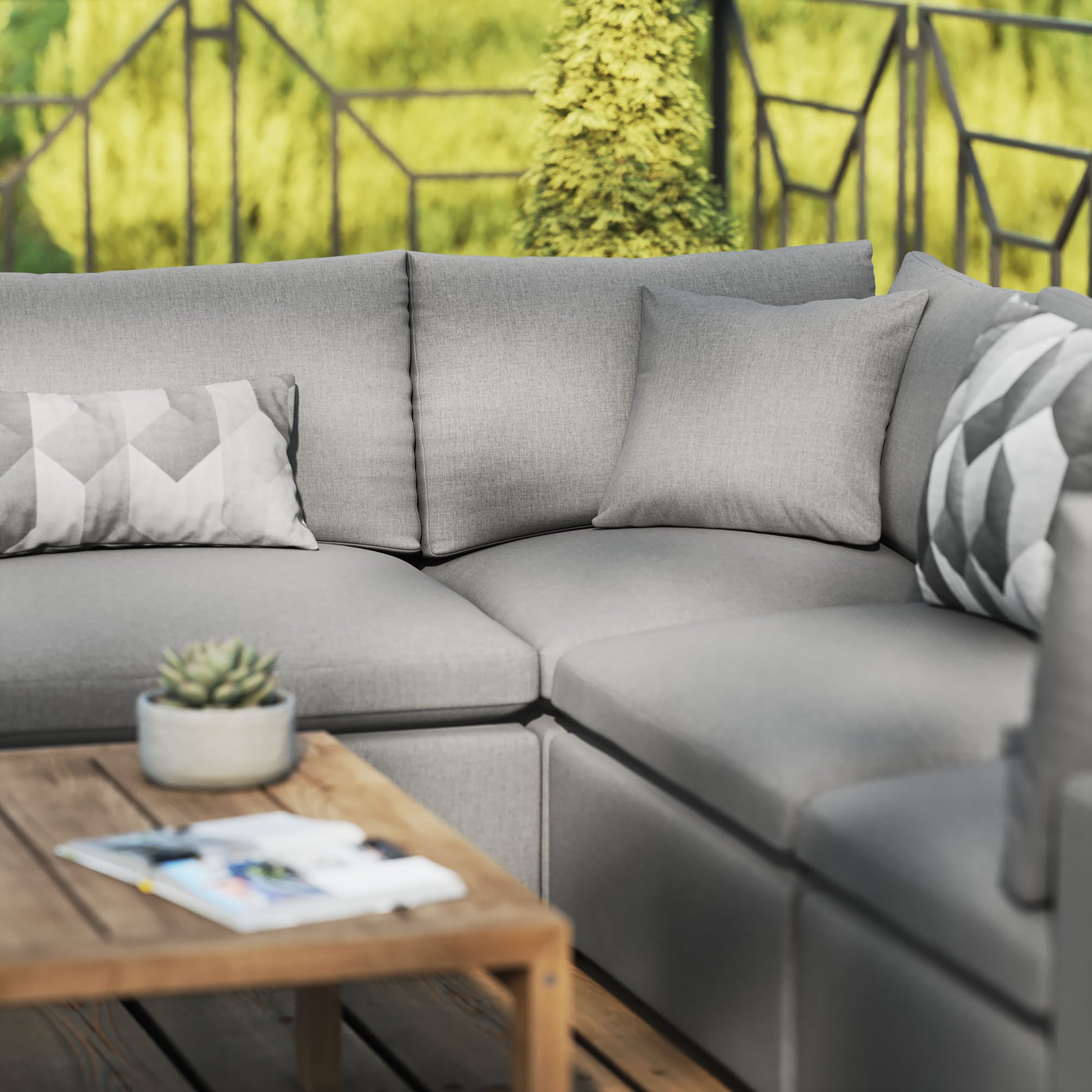 Commix 5-Piece Outdoor Patio Sectional sofá