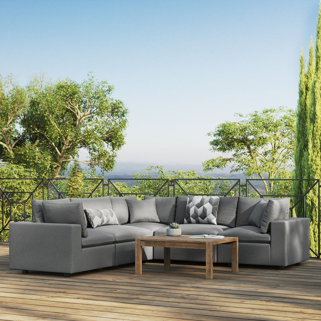 Commix 5-Piece Outdoor Patio Sectional sofá