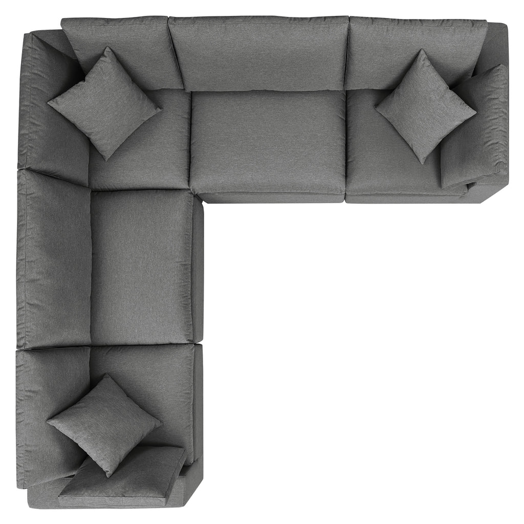 Commix 5-Piece Outdoor Patio Sectional sofá