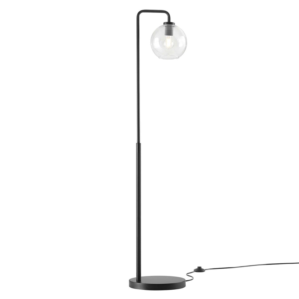 Silo Glass Globe and Metal Floor Lamp