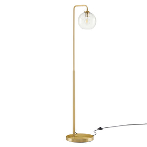 Silo Glass Globe and Metal Floor Lamp
