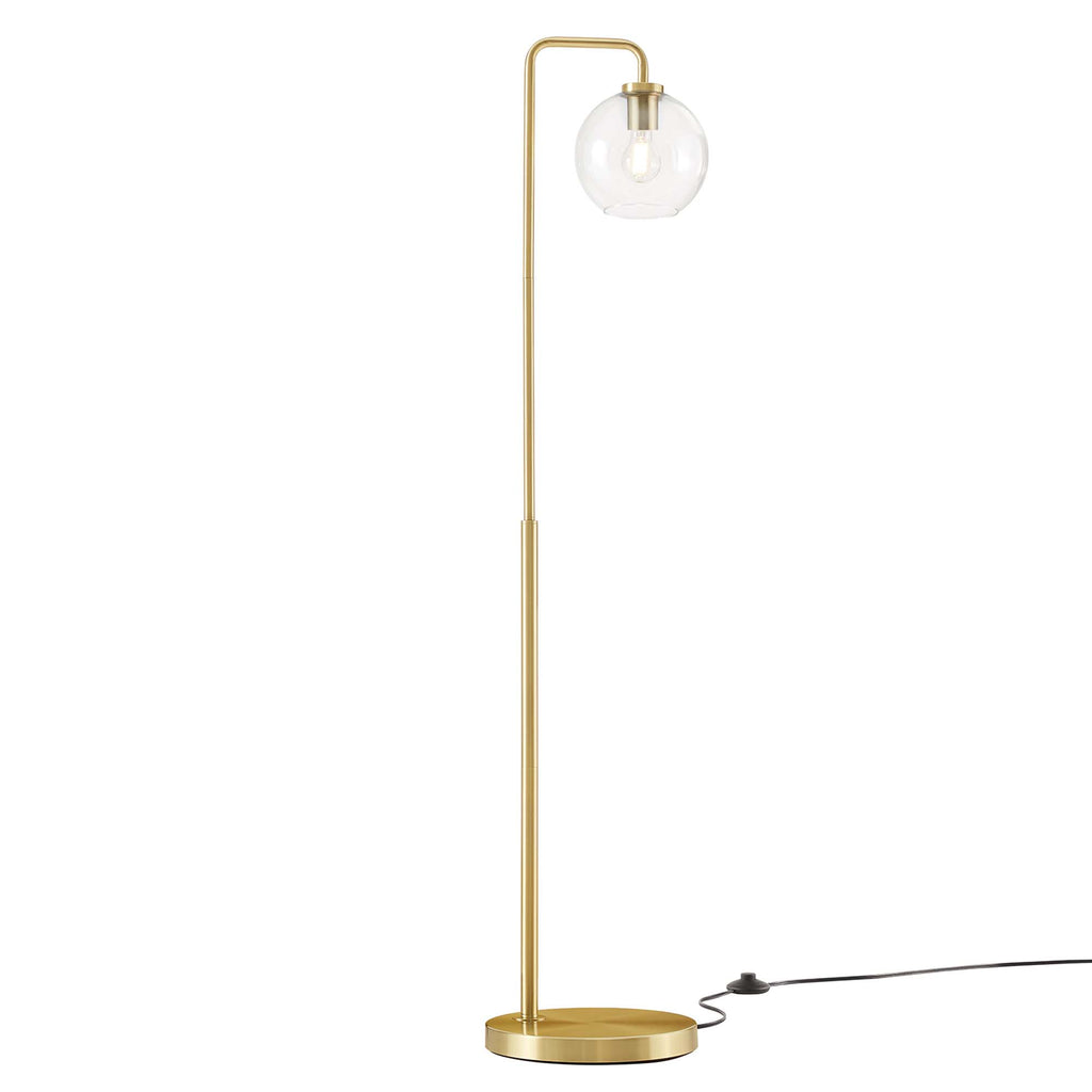 Silo Glass Globe and Metal Floor Lamp