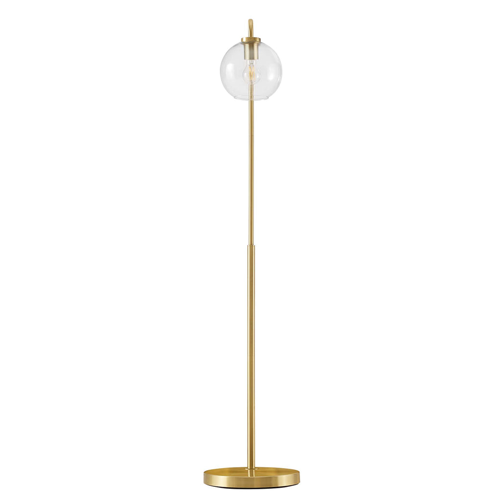 Silo Glass Globe and Metal Floor Lamp