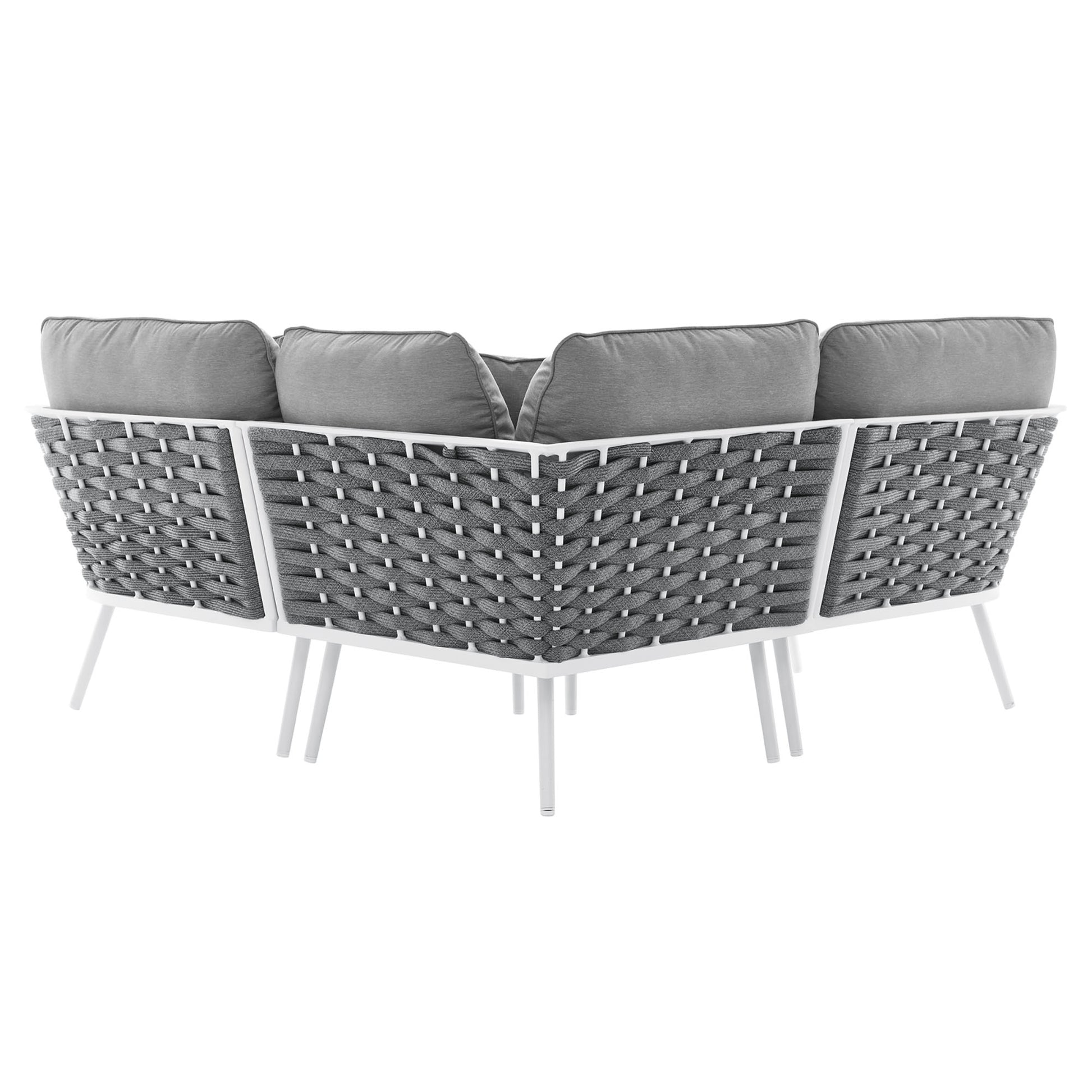 Stance Outdoor Patio Aluminum Small Sectional sofá