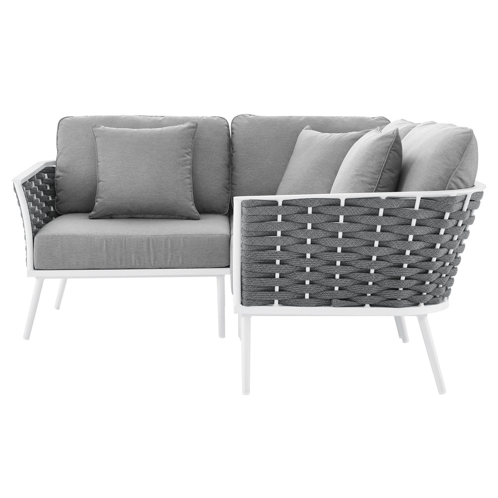 Stance Outdoor Patio Aluminum Small Sectional sofá
