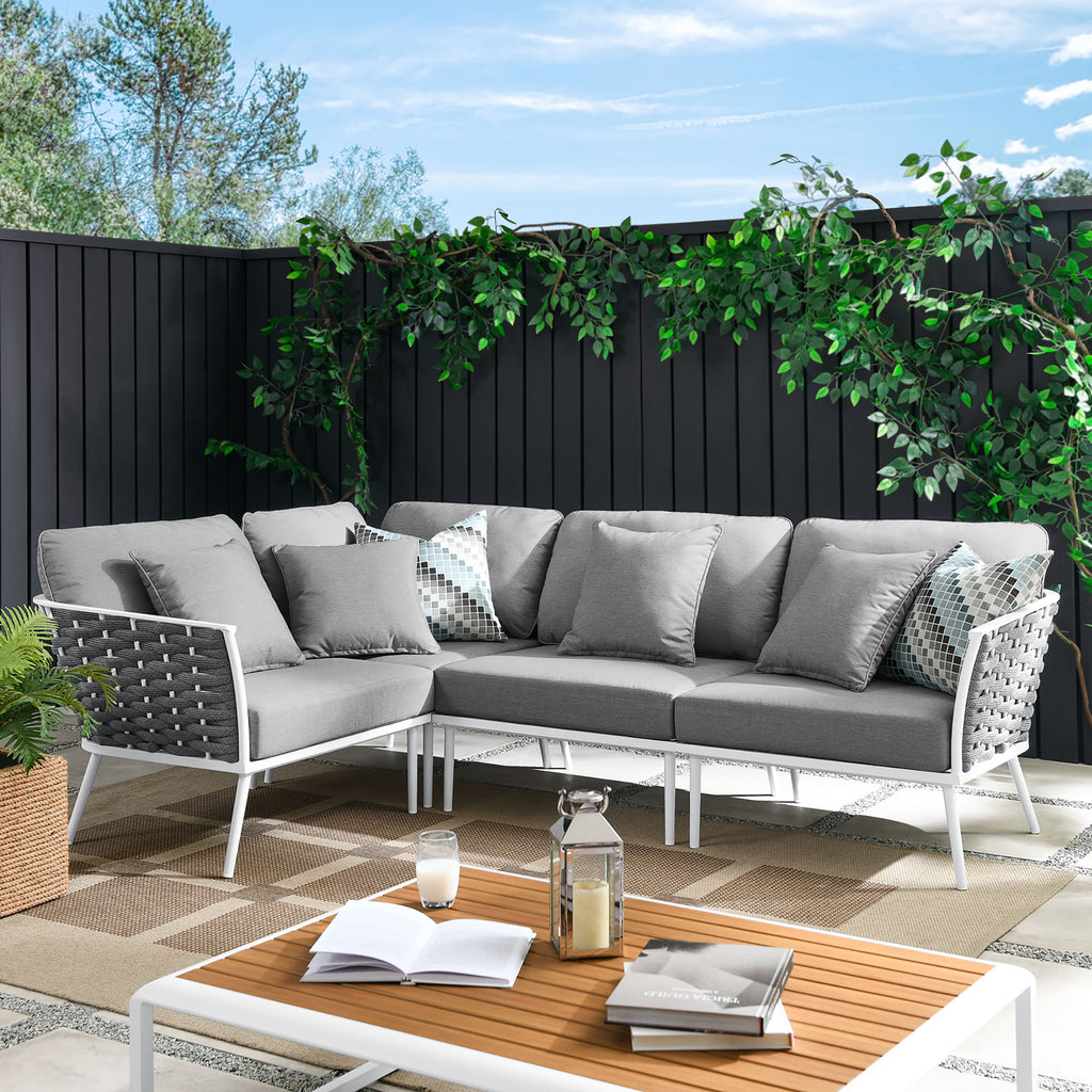 Stance Outdoor Patio Aluminum Large Sectional sofá