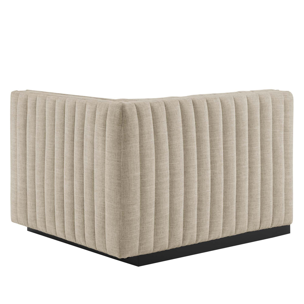 Conjure 4-Piece Channel Tufted Upholstered Fabric sofá