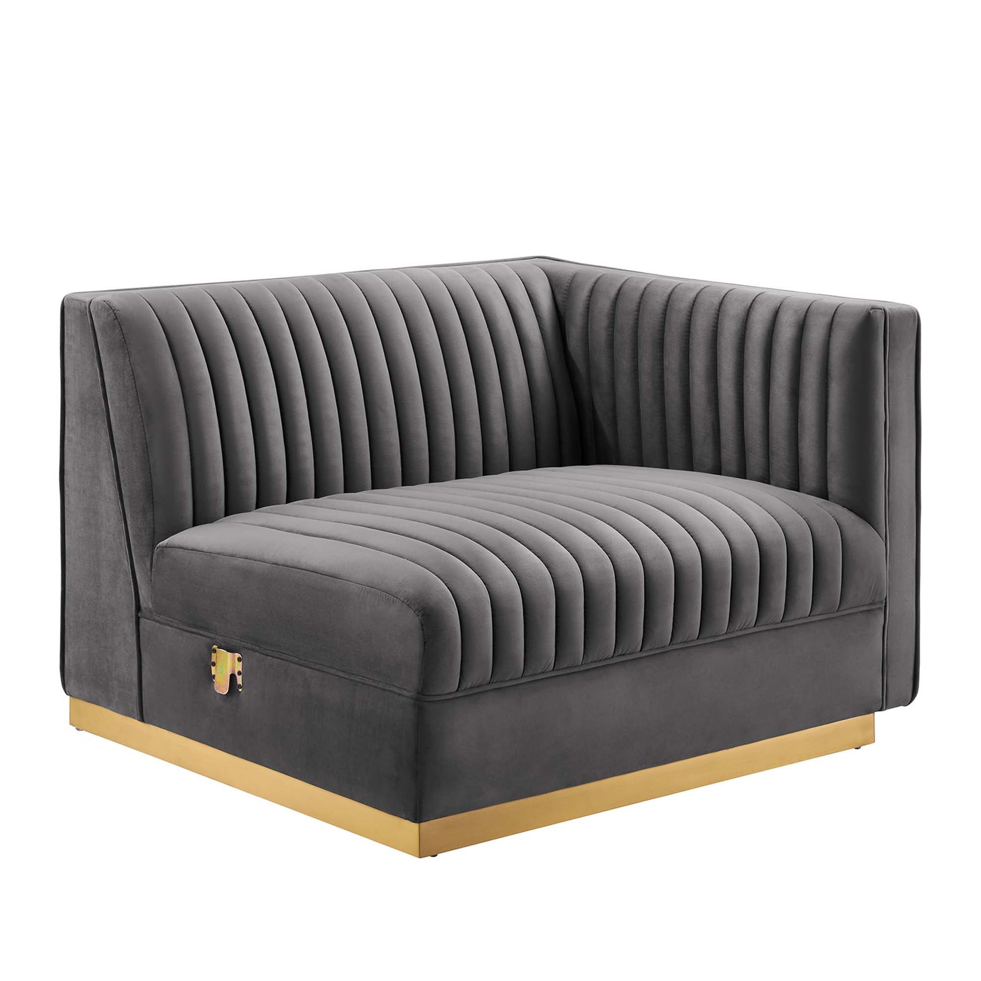 Sanguine Channel Tufted Performance Velvet Modular Sectional sofá loveseat