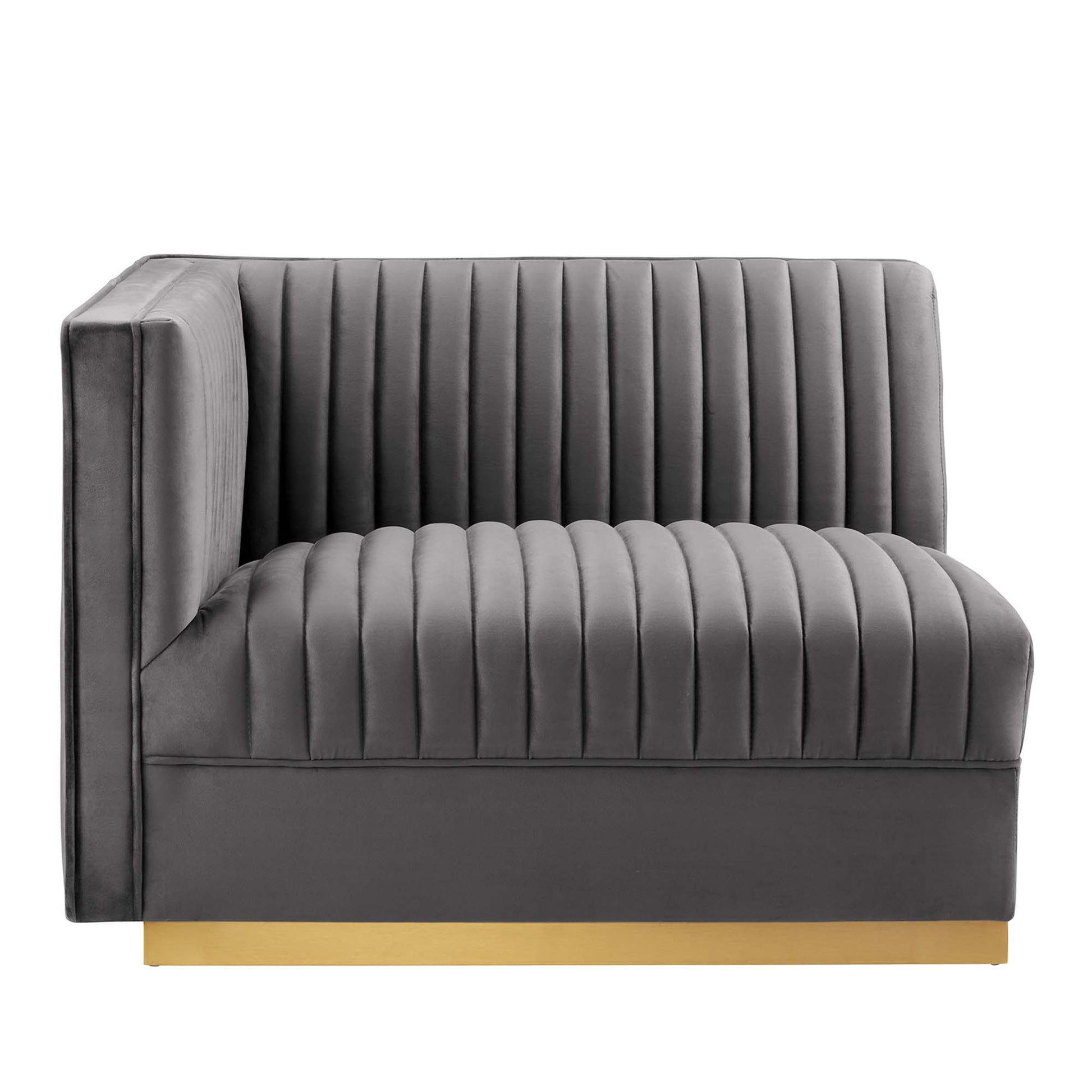 Sanguine Channel Tufted Performance Velvet Modular Sectional sofá loveseat