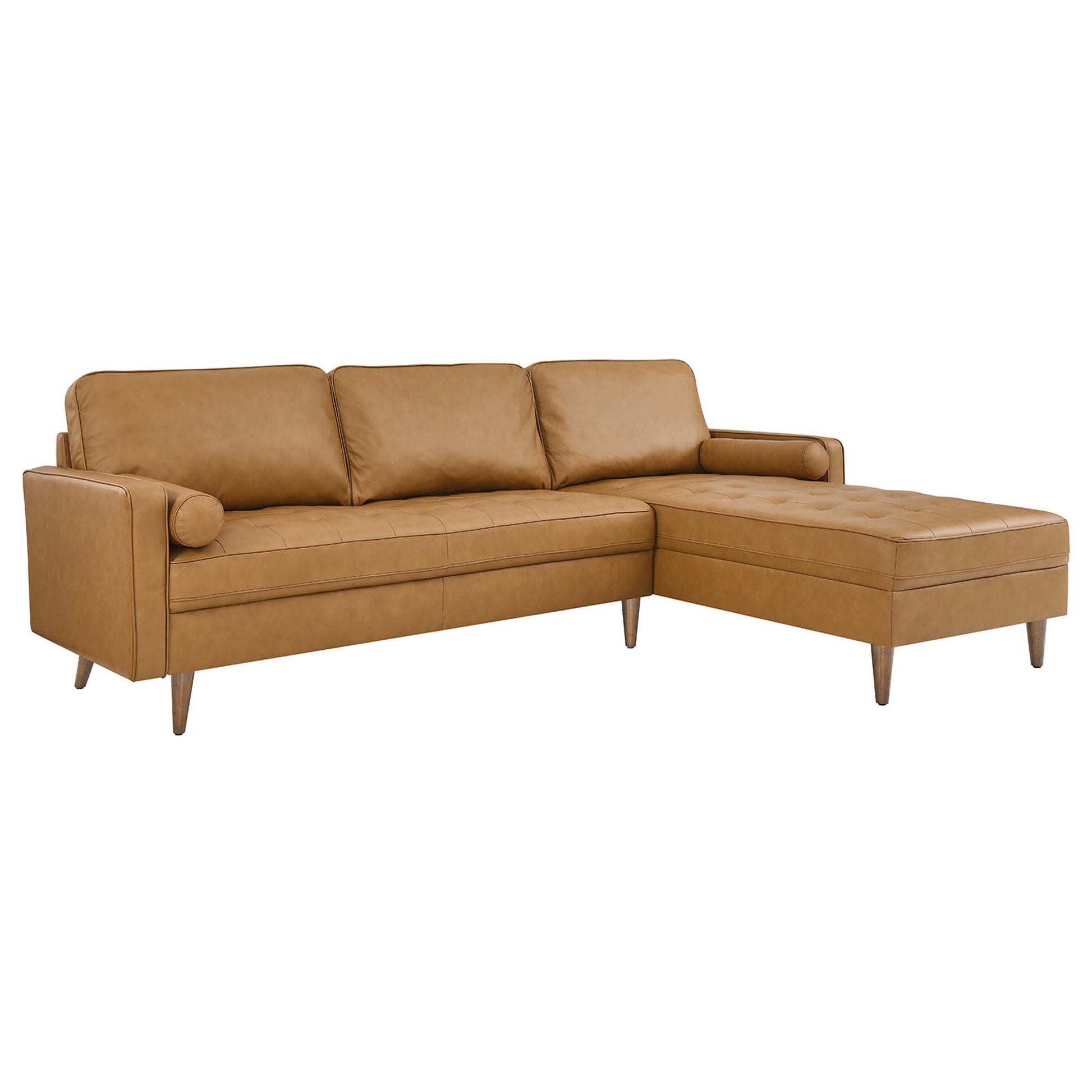 Valour 98" Leather Sectional sofá