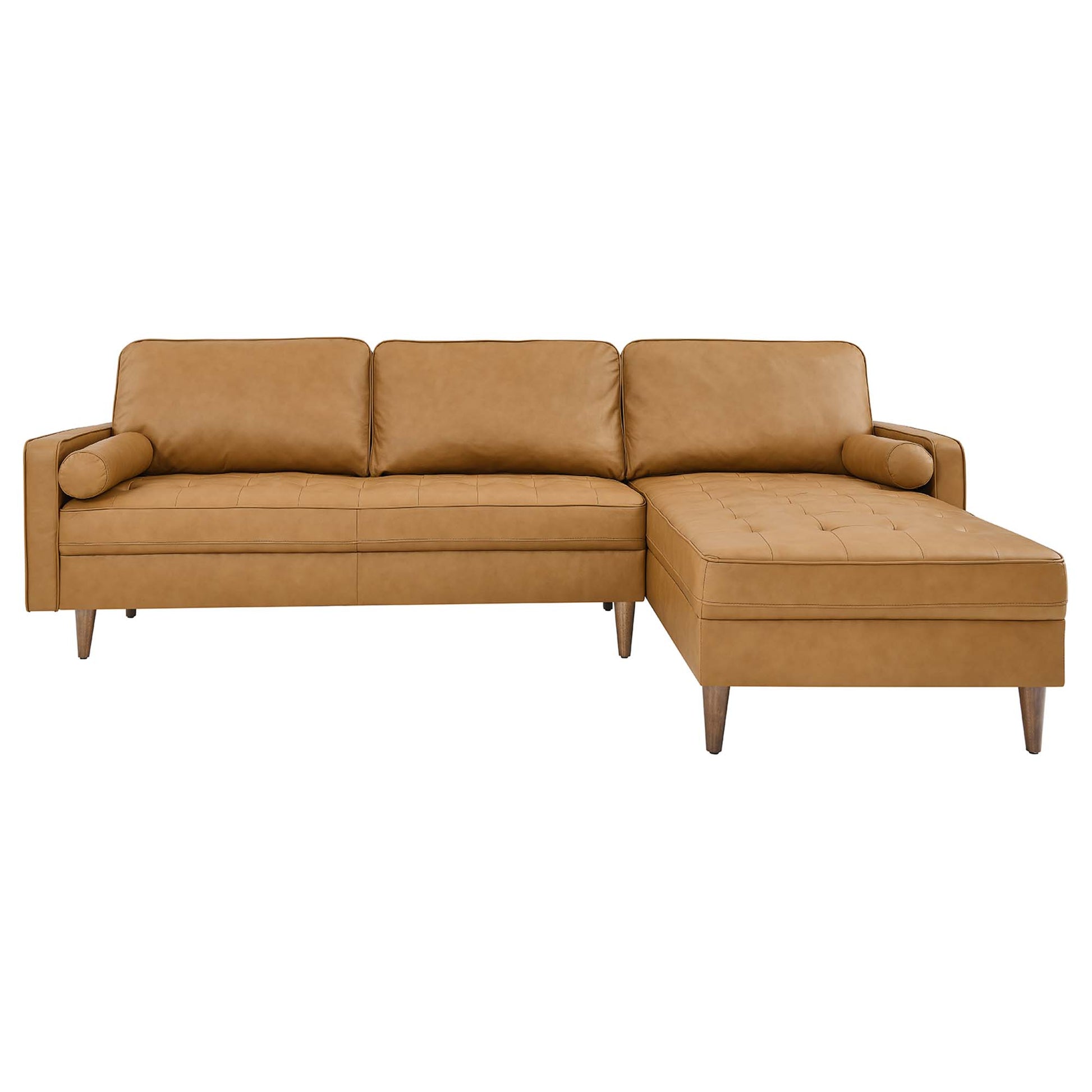 Valour 98" Leather Sectional sofá