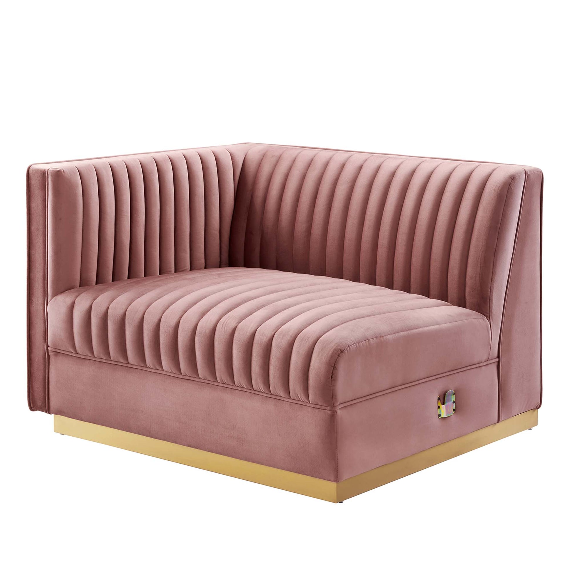Sanguine Channel Tufted Performance Velvet Modular Sectional sofá Left-Arm silla