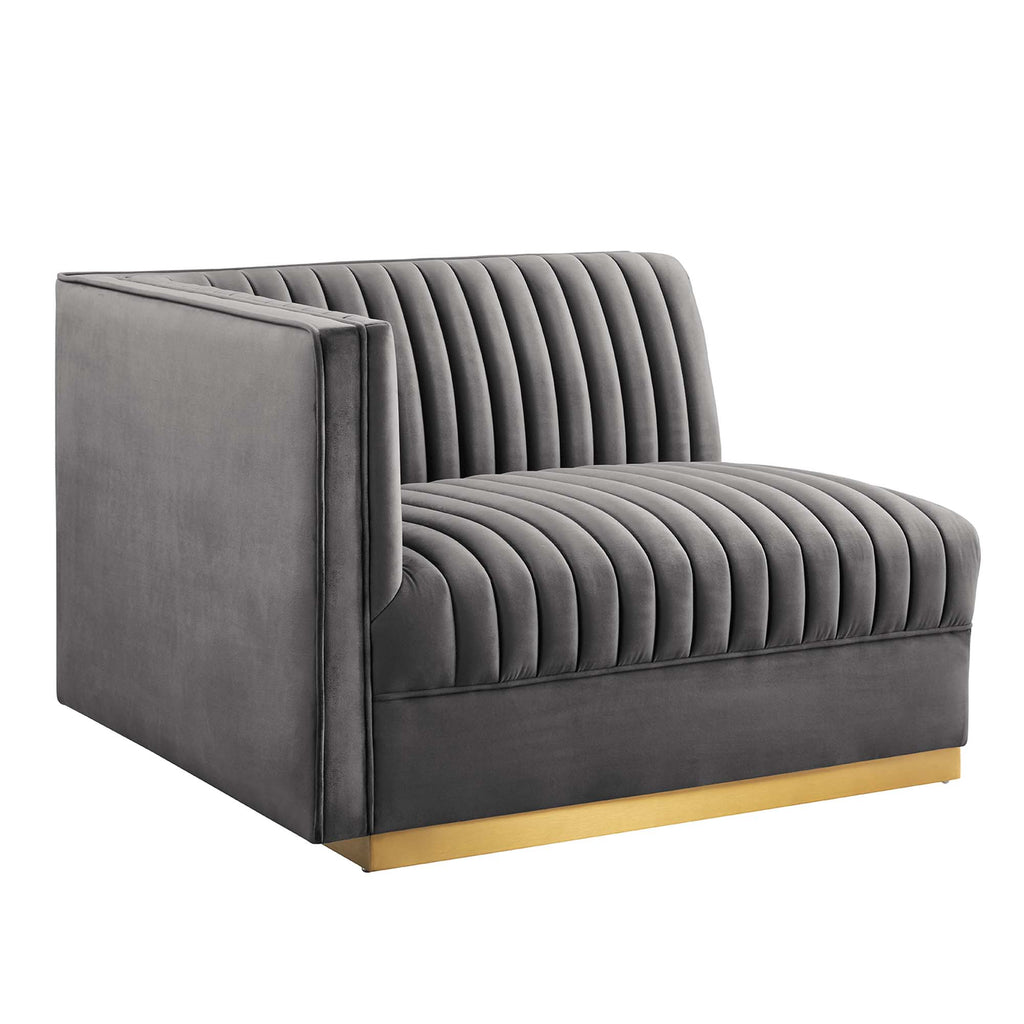 Sanguine Channel Tufted Performance Velvet Modular Sectional sofá Left-Arm silla