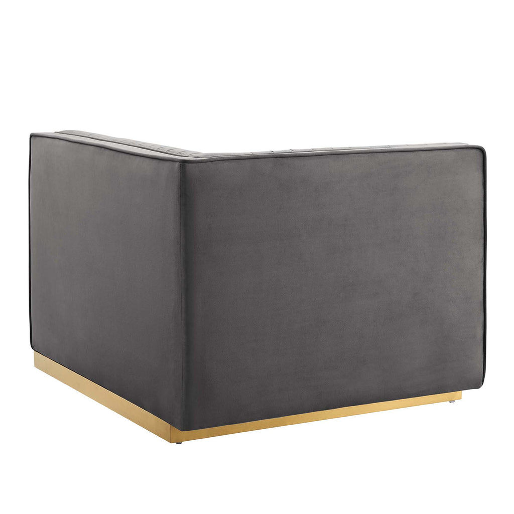 Sanguine Channel Tufted Performance Velvet Modular Sectional sofá Left-Arm silla