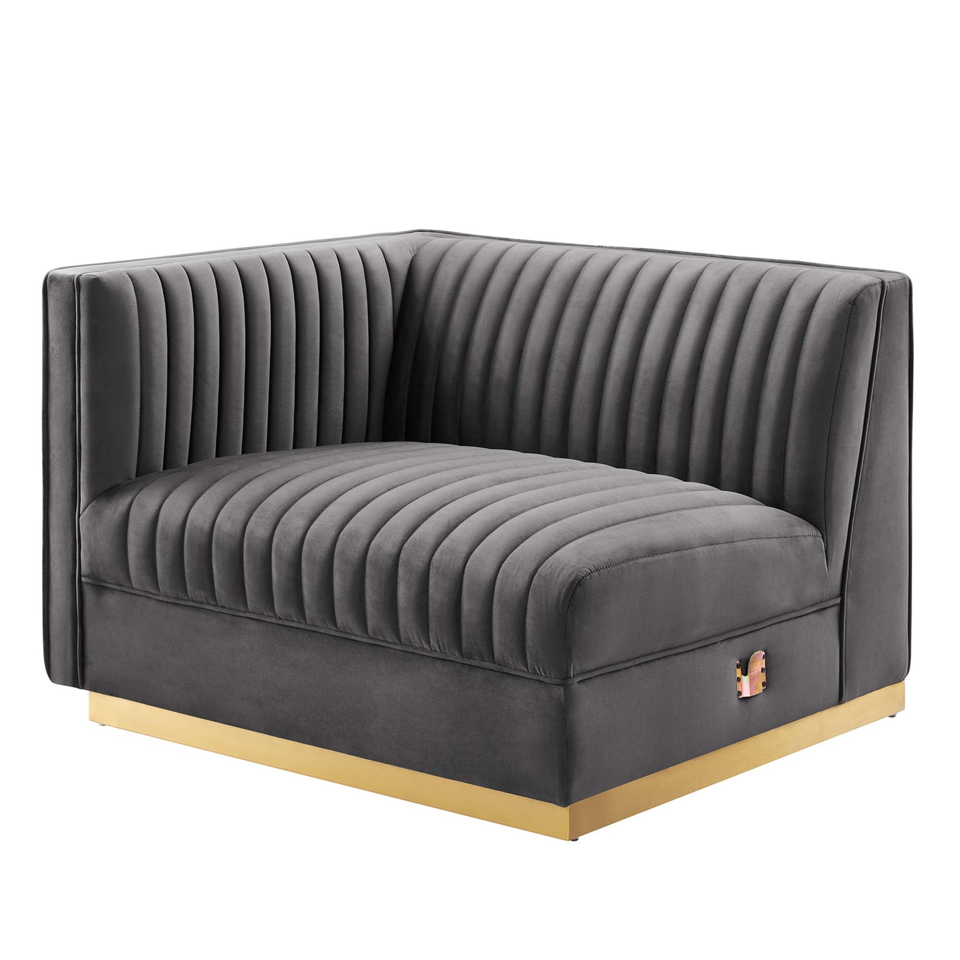Sanguine Channel Tufted Performance Velvet Modular Sectional sofá Left-Arm silla