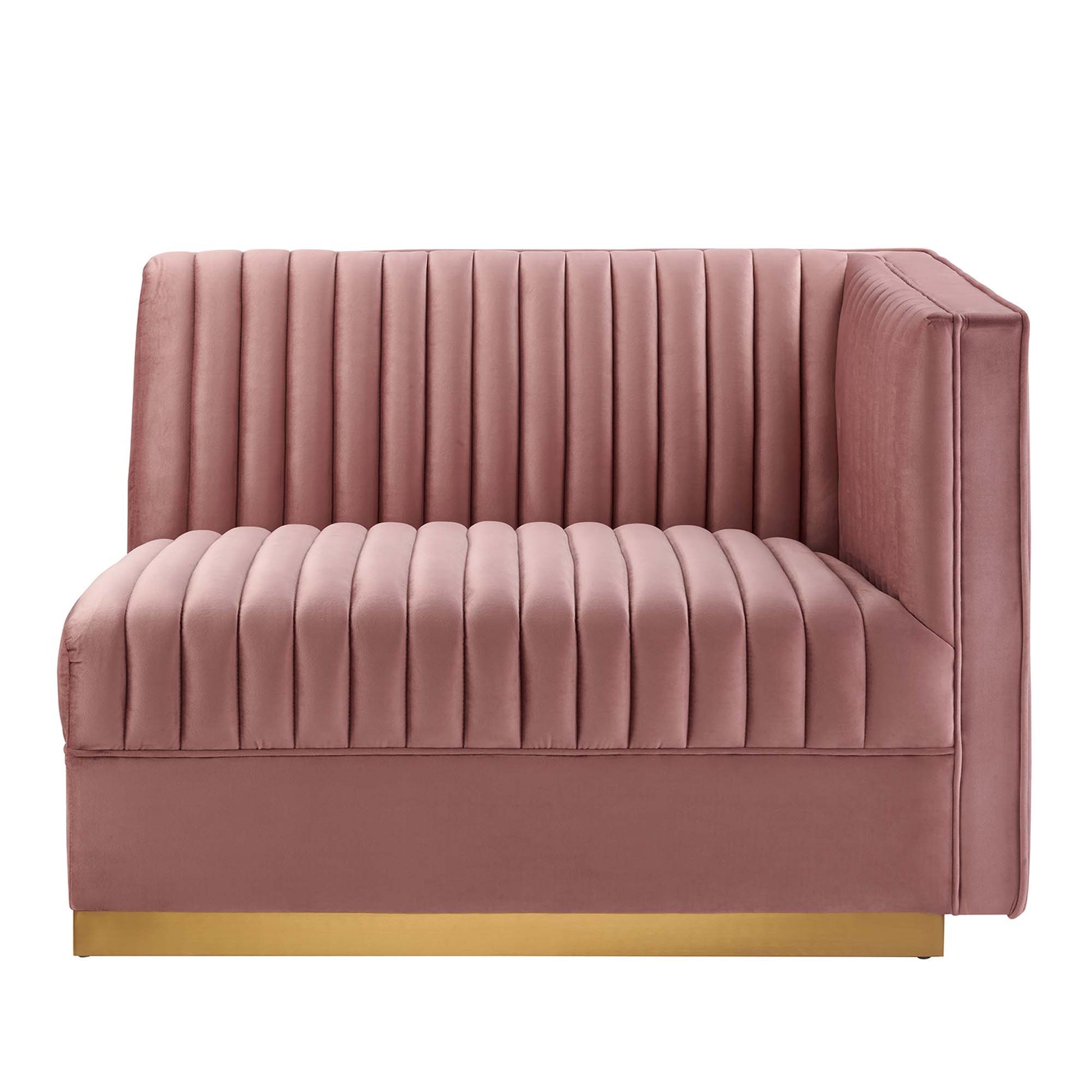 Sanguine Channel Tufted Performance Velvet Modular Sectional sofá Right-Arm silla