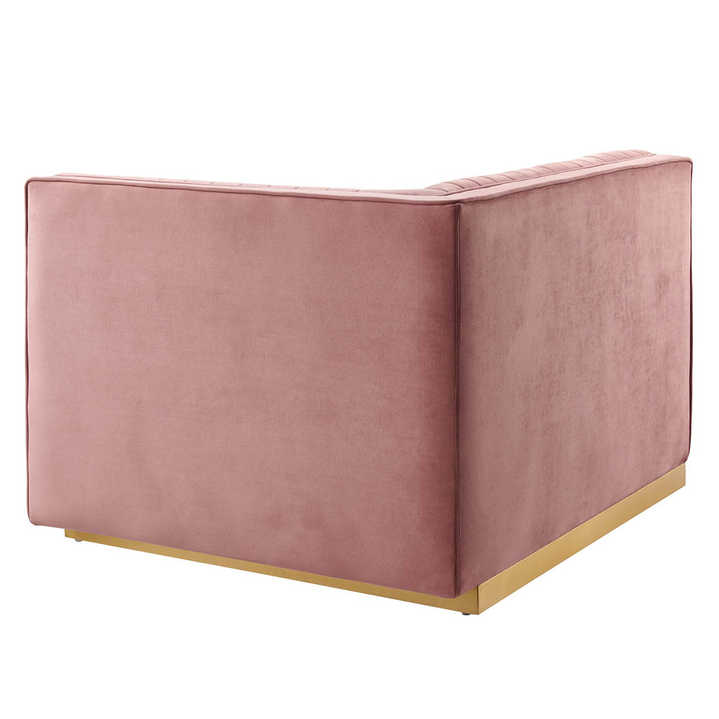 Sanguine Channel Tufted Performance Velvet Modular Sectional sofá Right-Arm silla