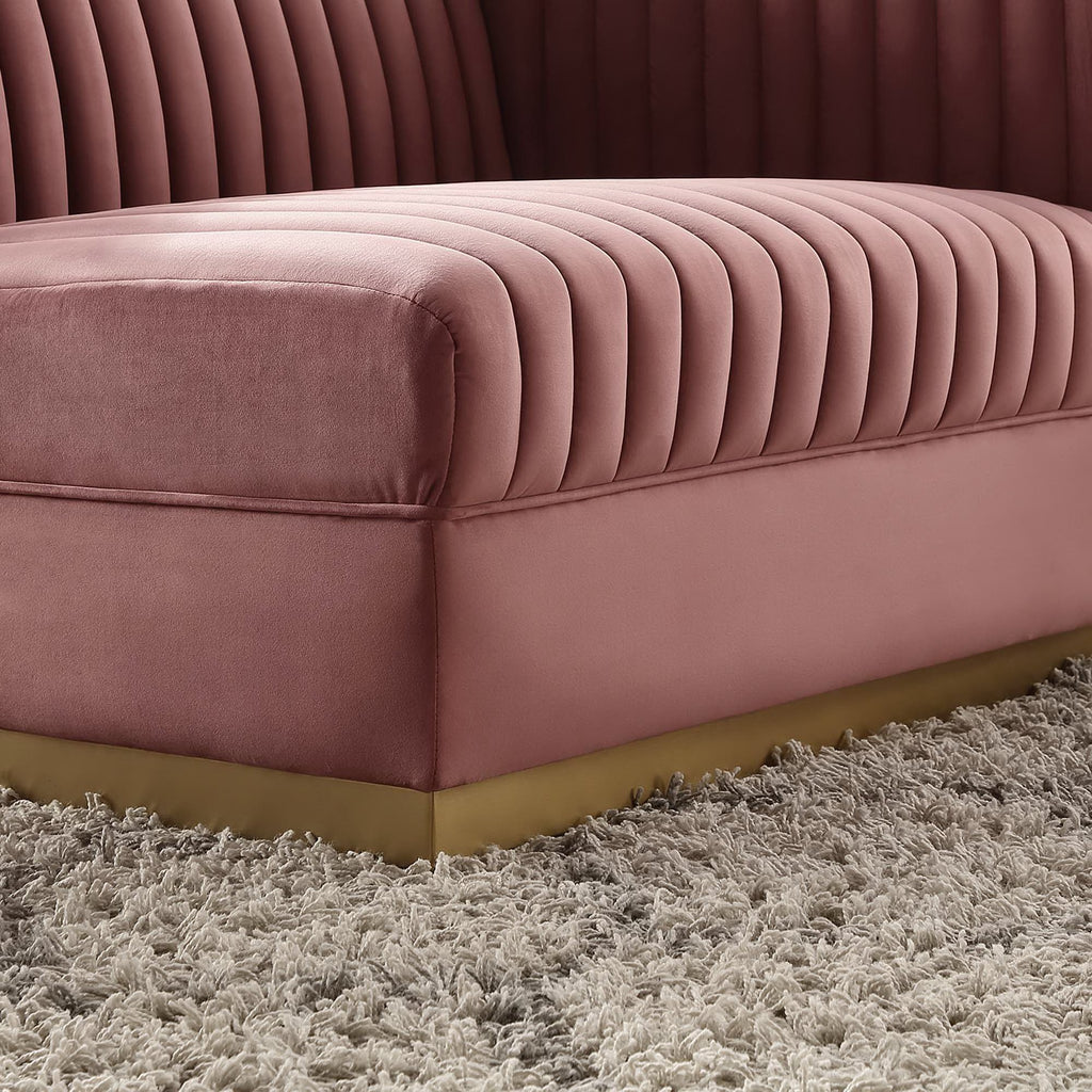 Sanguine Channel Tufted Performance Velvet Modular Sectional sofá Right-Arm silla
