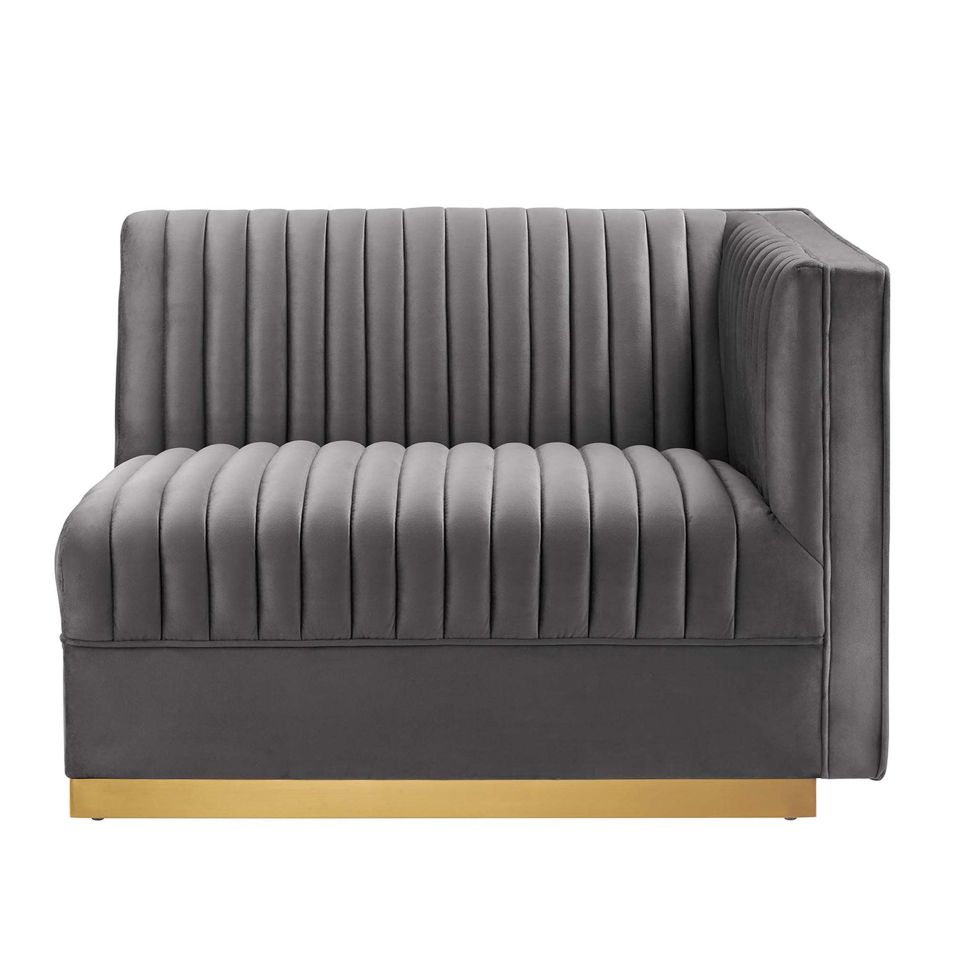 Sanguine Channel Tufted Performance Velvet Modular Sectional sofá Right-Arm silla