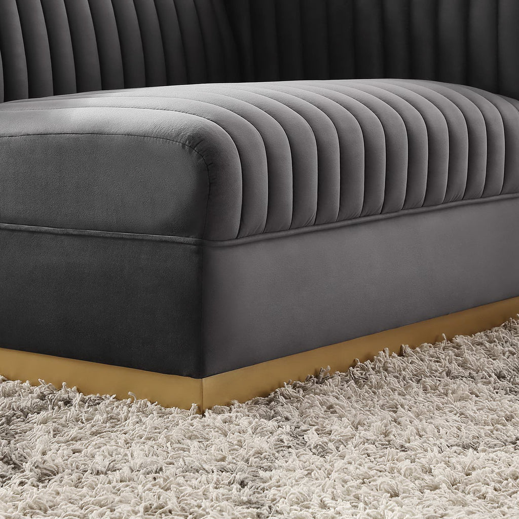 Sanguine Channel Tufted Performance Velvet Modular Sectional sofá Right-Arm silla