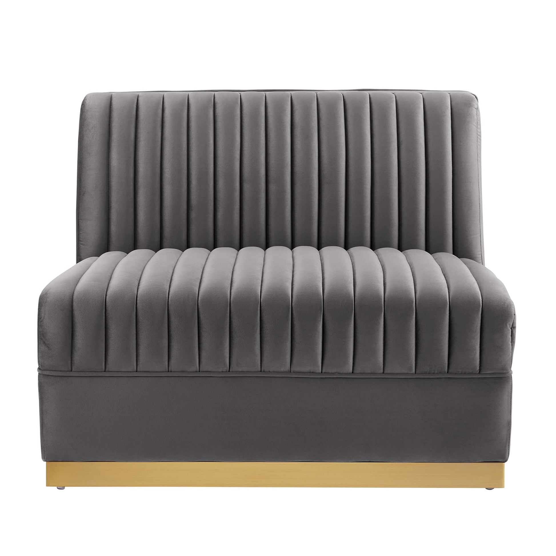 Sanguine Channel Tufted Performance Velvet Modular Sectional sofá Armless silla