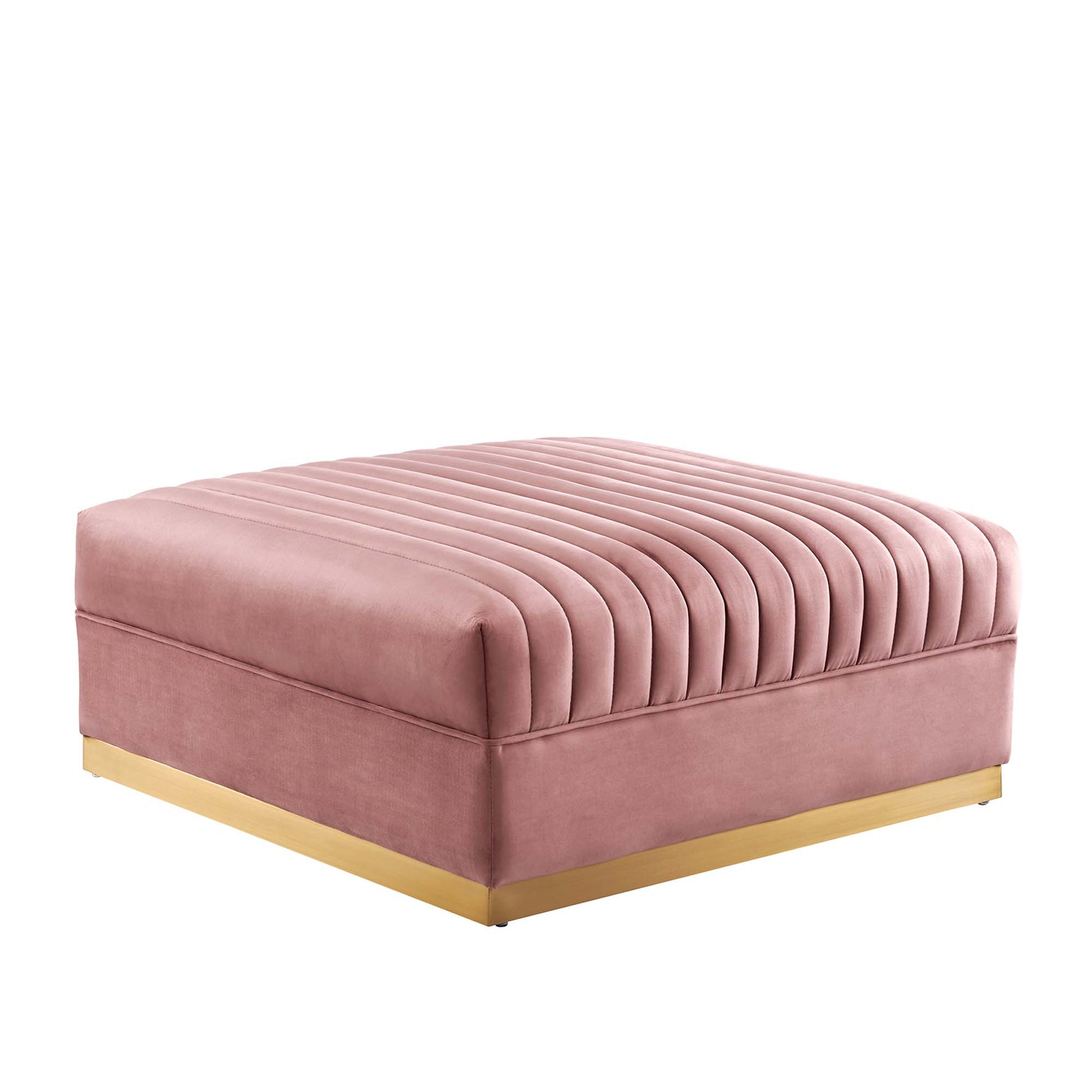 Sanguine Channel Tufted Performance Velvet Modular Sectional sofá Ottoman