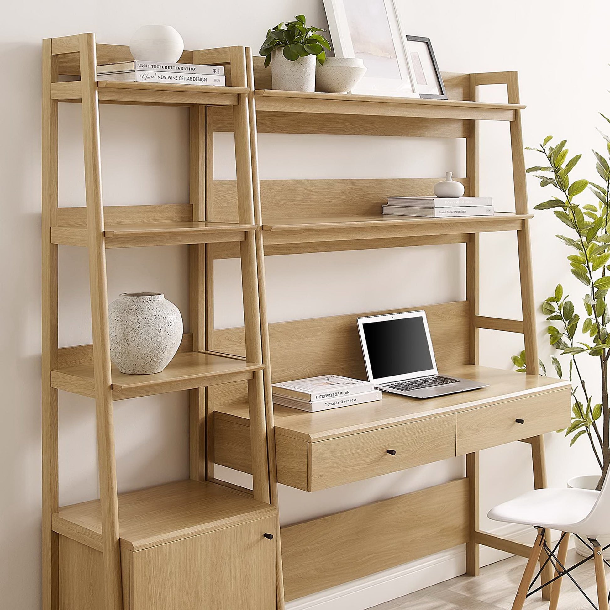 Bixby 2-Piece Wood oficina Desk and Bookshelf